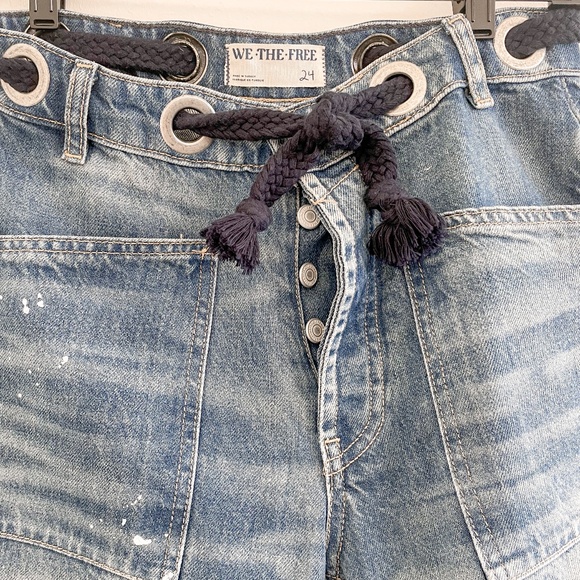 Free People We The Free Moxie Pull On Barrel Jeans 24 NWOT - Picture 11 of 15